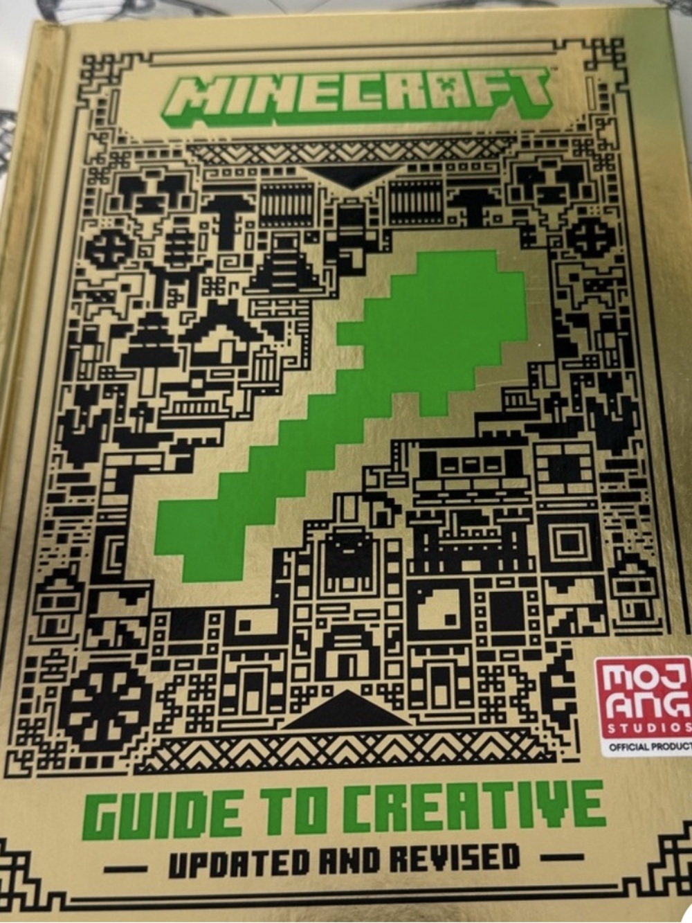 Minecraft Guide to Creative Updated & Revised Hardcover Book Gold Green